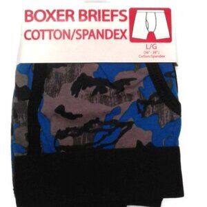 S 28 30 Men's boxer briefs blue camouflage black gray Camo NEW